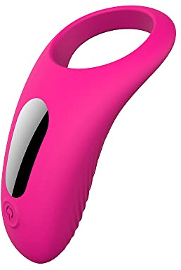 2 IN 1 Anillos Vibrador Pene con Cock Ring para Pareja, Juguetes Eróticos para Estimulador el Clítoris Mujer, Silicone Masajeador con 9 Modos, Suave y Elástica, Duradero (a3)