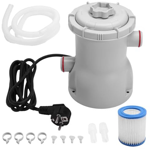 Eighosee Pompe de Filtre de Piscine, 330 GPH, Filtres de Piscine Électriques, Petite Pompe de Filtre de Piscine (Prise UE)