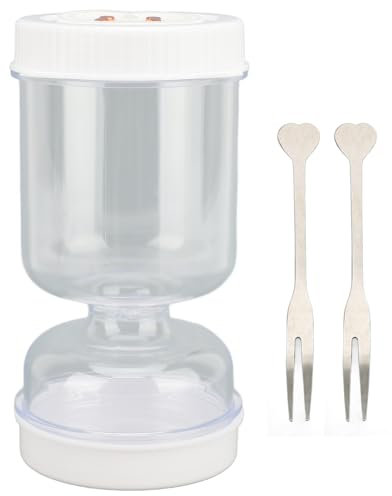 Tomedny Gurkenglas mit Siebflip, 50 Unzen Gurke Container Hourglassaft -Trennzeichen Leckdicht luftdicht für Oliven Gherkins Kimchi