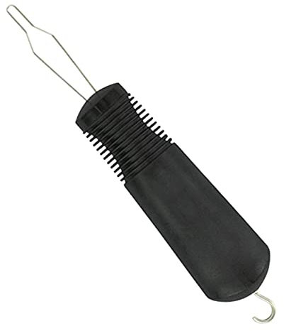 Anneome Dispositif D'aide à L'habillage Enfile Boutons Et Tirette De Fermeture Éclair Poignée Antidérapante Et Crochet De Rangement, Adapté Aux Personnes à Mobilité Réduite, Noir