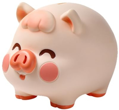 Alcancía de Cerdito de Vinilo Irrompible, Figura Infantil para Ahorrar