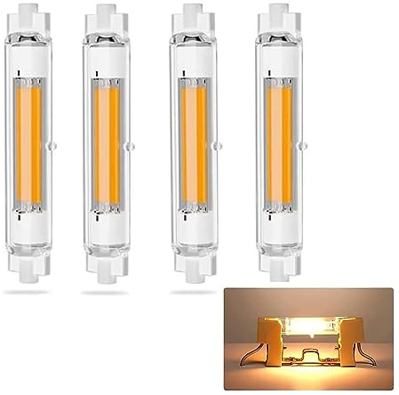 GFDYTG R7S LED 78mm Dimmbar Warmweiß 20W Lampe, 3000K 2000LM R7S LED Stab Ersatz für 78mm 200W Halogenstab Leuchtmittel,Kein Flackern 360° Strahlbeleuchtung,AC 220-240V,4er Pack