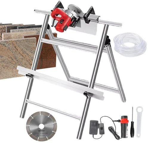 Herramienta eléctrica de biselado de azulejos | Molinillo cónico de corte húmedo de 1200 W | Ángulo de precisión para azulejos de cerámica y mármol | Incluye bomba de agua y accesorios