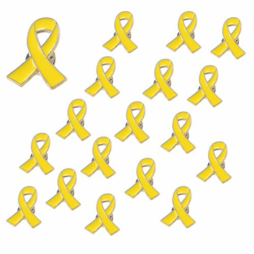 18 stycken gula nålar gul rosett nålstift AIDS-medvetenhet nålar hoppstift för stödring