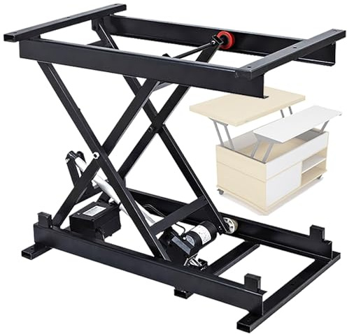 Table élévatrice électrique réglable : charge de 500 kg, hauteur 680 mm, contrôle filaire, rangement pliable, résistant aux rayures, anti-déformation pour la maison/le bureau