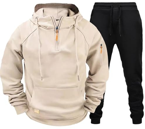Chándal deportivo para hombre, gimnasio, cómodo, sudaderas con capucha y pantalones de jogging transpirables anchos completos de dos piezas Y2k manga larga conjunto Tracksuit otoño invierno ligero