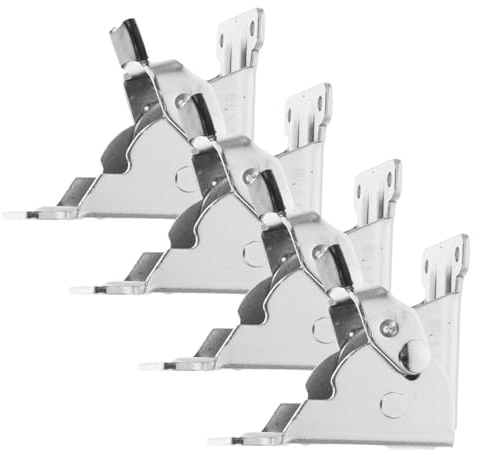 LIFKOME Bisagra de Pata de Mesa Plegable Autoblocante de 90 Grados de Hierro Plata, Juego de 4 Piezas para Muebles y Mesas de Café