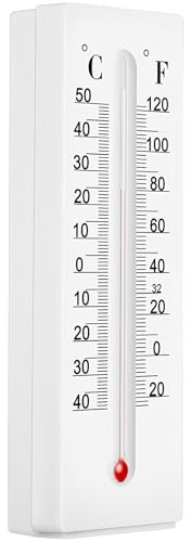 Veemoon Termometro da Parete Nascondi-chiavi Decorativo, Termometro da Interni ed Esterni Doppia Unità Celsius/fahrenheit, Contenitore Robusto per Chiavi per Uso Domestico e Garage