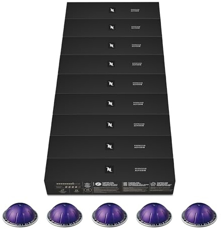 Nespresso Vertuo - Altissio - pack 90 capsules - intensité 9 | Compatible avec les machines Nespresso Vertuo - Format Espresso 40 ml - Mélange d'Arabica et de Robusta pour café corsé