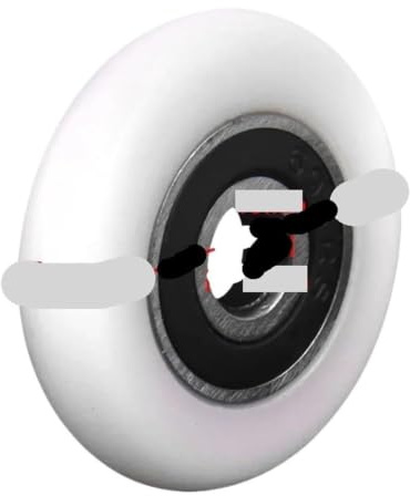 Remplacement du rouleau de porte de douche | Rouleau de porte de douche en verre de salle de bains de 19 à 27 mm(16pcs,27mm)