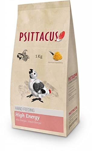 Psittacus High Energy Hand-Feeding 5 kg | Papilla para Yacos, Guacamayos y Otros Loros Africanos | Alimento Premium para Aves, 100% no-GMO