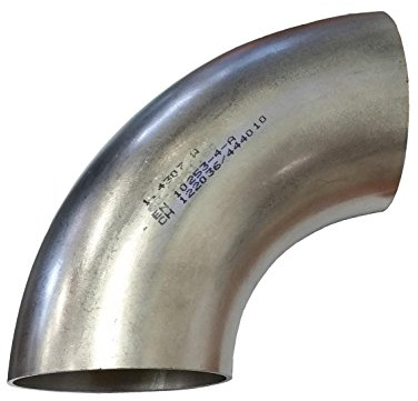 90 Grad Edelstahl Rohrbogen Ø 63,5mm V2A Schweißbogen Schweißfitting Auspuffbogen
