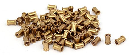 Aexit M2.5 x 6mm 3.5mm OD Brass Injection Molding Embedded Knurled Thumb Nut 100PCS (4f1a16a7d0a228545fe6d5a5709ffa09)