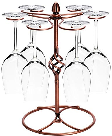 Fantes - Wine Glass Holder, Tabletop Stemware Rack with 6 Wine Glass Drying Rack Stand (Glass-Holder)
