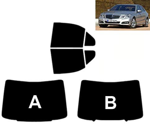 Tintcom.com Passgenaue Tönungsfolie für-Mercedes E Class W212 4-Türen Limousine 2010-2015 Heck/Seitenscheiben (50% Hellschwarz, B)