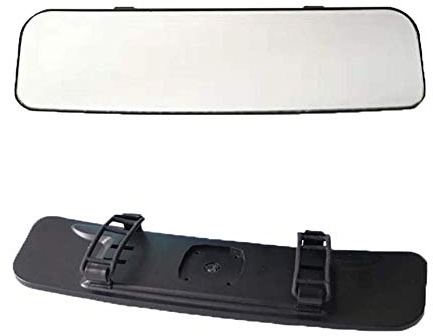 Specchietto Retrovisore Universale per Auto e Camion Antiriflesso Clip panoramico per Specchio Retrovisore Interno a Angolo Largo (Specchio Bianco/Grandangolare)