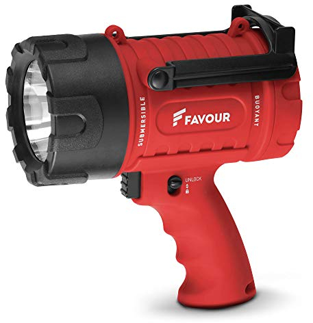 Favour Luce LED da Lavoro Industriale, Luce di Alta Qualità da Cantiere con Treppiede – Luce LED Perfetta Impermeabile e Resistente all’Acqua per Lavori sulla Macchina con Pratica Maniglia