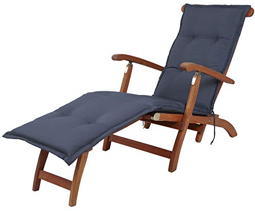 Kettler Polen KETTtex 2179 Auflage Deckchair Florence anthrazit Sitzpolster 190x50x6 cm (ohne Stuhl)