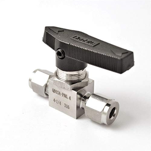 Edelstahl 304 Kugelhahn weiblich SS304 für Rohrleitung und Pipeline Q91SA OD 3MM 4MM 8MM 10MM tropffreier Anschluss Wasserventil (Spezifikation: 12mm)