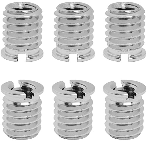 Threaded Screw Adapter LUORNG 6PCS 1/4-20 Female to 3/8-16 Male Easy Mount Convert Screw Adapter for DSLR Tripod Monopod, 1/4 inch to 3/8 inch Tripod Thread Adapter