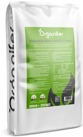 Ghiaia Lavica Base Con Eiffel (20 Kg - 200 M2) - Granella Di Lava - Farina Di Lava - Additivo Per Terreno - Polvere Di Lava - Con Silicone - Farina Di Lava Grossa 0-2 Mm - Organifer