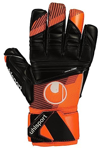 uhlsport Super Resist+ HN Fußball Torwarthandschuhe - Handschuhe für Torhüter - speziell für Kunstrasen und Hartböden, 10, Fluo orange/schwarz/weiß