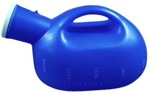 Healvian Urinalflasche für Herren Fassungsvermögen 2000 Ml Wiederverwendbares Urinal Aus Kunststoff für Den Haushalt und Den Außenbereich Komfortables Design