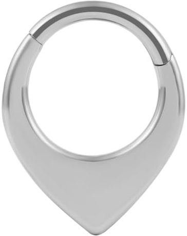 Vankula Septum Piercing Ring Hinged Segment Clicker 8mm 10mm 16g Chirurgenstahl Nasenpiercing Helix Daith Tragus Conch Piercing Schmuck für Frauen und Männer Schwarz Gold Silber