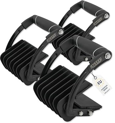 STROXX 2x Plattenheber bis 80Kg - für 10-24mm Materialstärke - Fiberglas verstärkter Kunststoff - Ergonomischer Griff - Plattenträger - Tragewerkzeug - für Holzpaneele, Trockenbauwände, Glas uvm.