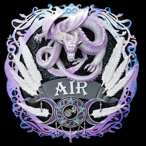 Figuren Shop GmbH Wandrelief Anne Stokes - Drache Element Luft 27 cm, Fantasy Figur Deko