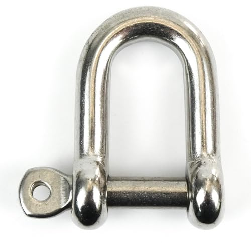 DAUMLINK® 2 Schäkel mit Schlüsselbolzen, Material A4 / Aisi 316 (2 Stück), Verbindungselement von Ketten oder Tampen an Ösen (10 mm)
