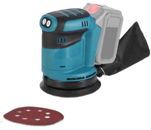 Ponceuse orbitale 190W, 3 vitesses, 11000RPM, Patin de Ponçage Ø 125 mm, Ponceuse Excentrique, pour aux Surfaces en Bois et en acier(no batterie)