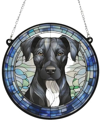 Patterdale Stained Glass Effect Suncatcher Gift for Dog Lovers - 13cm