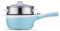Electric Hot Pot with Steamer: 1.8L Capacity, Multi-Functionality, and Easy Cooking! (Blue)