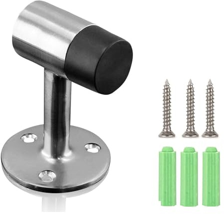 NIYATA 1 Stück Türstopper Wandmontage, Torstopper mit Gummipuffer Türstopper Außen,Antikollisionstürstopper aus Zinklegierung,Türhalter Wand,Für Rolltore,Drehtore,Schwere Türen