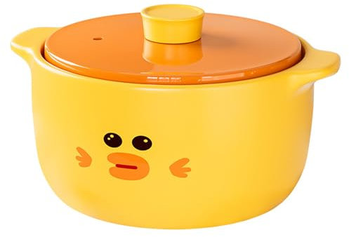 YLME Cacerola Encimeras De Gas Cacerola De Cerámica Olla De Barro De Cerámica Resistente A Altas Temperaturas Arroz, Guisos Y Sopas En Cazuela De Barro,5L
