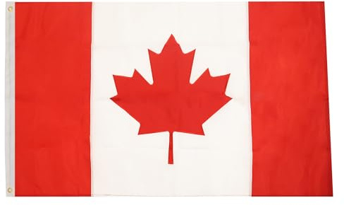 AZ FLAG - Drapeau Canada Premium - 150x90 cm - Drapeau Canadien Cousu et Brodé Nylon 200D Avec Oeillets Métalliques Intégrés - 200 g