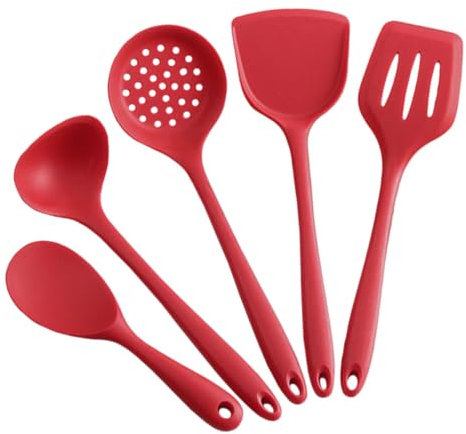 OKUMEYR 5piezas Utensilios De Silicona Kit Completo Aislamiento Térmico Para Cocinar