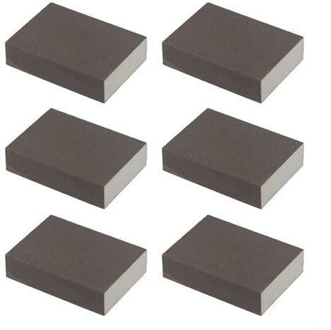 6-teiliges superfeines Schleifschwamm-Set für Holz, Metall, Kunststoff; waschbar und wiederverwendbar, mit mehreren Körnungen (Körnung 1000)