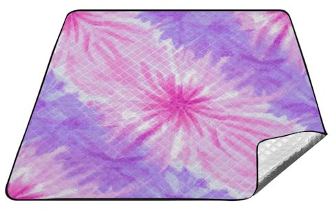 Amooorous Picknickkorb, wasserdicht, tragbar, tragbar, für Damen, 30er-Jahre-Picknickartikel, Rosa-Violett, alfombra de Picnic