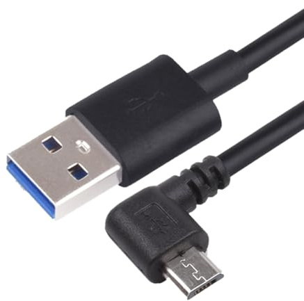 JZK Ladegerät für TomTom GPS kompatibel mit Go 40, 50, 60, 400, 500, 510, 520, 530, 600, 610, 620, 820 Live, 5000, 5100, 5200, 6000, 90° gewinkeltes Micro-USB-Kabel