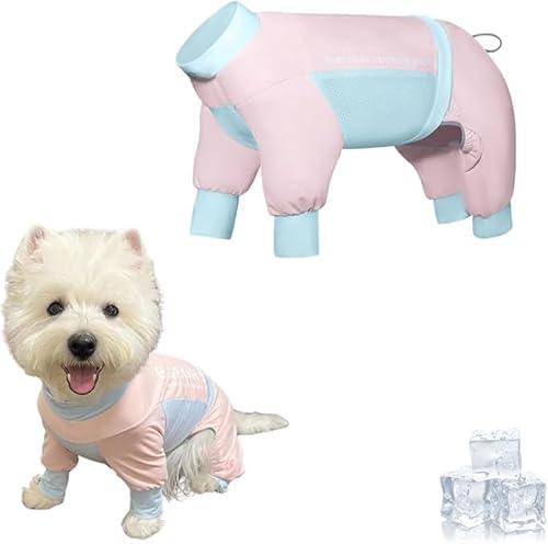 Hundeshirt Sommer, Kühlwesten für Hunde, Weich Hundekleidung, UV Schutz Haustier T-Shirt, Hunde Tshirt für Kleine Mittelgroße Große Hund (S,Rosa A)