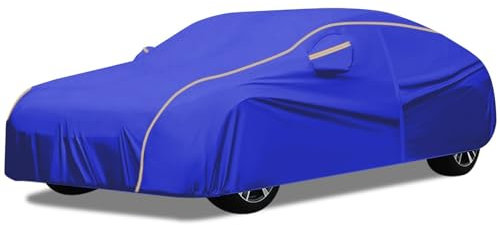 Autoabdeckung Für Mini Cooper Convertible 3 Door Vollgarage Wasserdicht Atmungsaktiv Sonnenschutz Outdoor Autoschutzhülle Mit Reißverschluss Schnee Regen Kratzer Oxford Wintergarage(Blue)