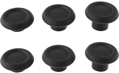 SG Store 6pcs Game Joystick Thumb Stick Replacement Part Compatible with PS5 Controller 3D Simulation Joystick Black