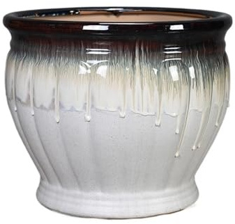 Vasi da fiori Grande vaso di fiori in ceramica for soggiorno, moderno e semplice, addensato, for piantare alberi dal pavimento al soffitto, decorazione for il cortile. per cactus e succulente