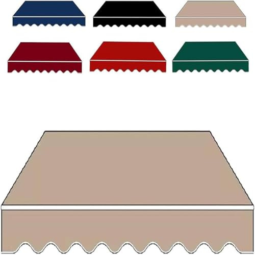 Lona de Repuesto para toldos,Lona Recambio para Toldo Jardín Patio Terraza Balcón Exterior,de Alta Densidad,320 g/m²,antirrayos UV y Impermeable,Camel,(8.2x6.5ft) 2.5x2m