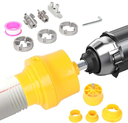 14 piezas terraja para rosca, roscadora para tubos hidráulicos para taladros eléctricos, kit de rosca macho y hembra, roscadora manual, machos para rosca, herramienta para roscar tubos de PVC