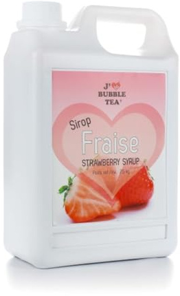 JMBT Sirop de Litchi, Fraise, de Grenade, de Péche et de Passion 2,5kg/Bidon - Livraison Gratuite France (1 bidon, Fraise)