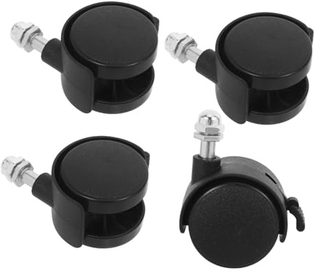 ELAYARD 4 ruedas giratorias con freno para radiadores de aceite eléctricos, ruedas de repuesto, ruedas de muebles, silenciosas para radiadores