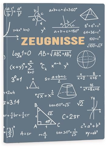 Zeugnismappe A4 mit 40 Klarsichthüllen, Dokumentenmappe für Erwachsene | Zeugnismappe Grundschule für Mädchen Jungen Sichtbuch für Zertifikate Urkunden Zeugnisse (Blau)